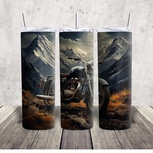 Motorcycle 20 ounce sublimation tumbler